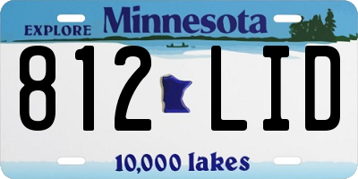 MN license plate 812LID
