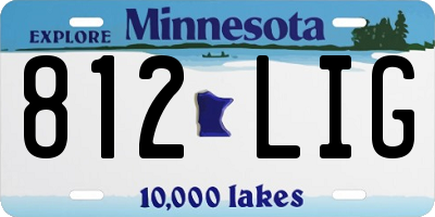 MN license plate 812LIG