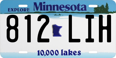 MN license plate 812LIH