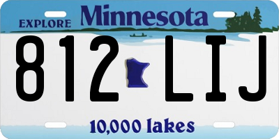 MN license plate 812LIJ