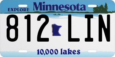 MN license plate 812LIN