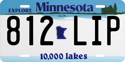MN license plate 812LIP