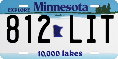 MN license plate 812LIT