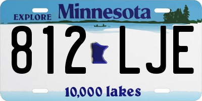 MN license plate 812LJE