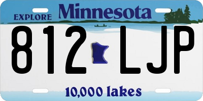 MN license plate 812LJP