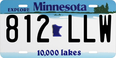 MN license plate 812LLW