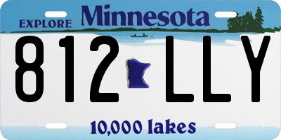 MN license plate 812LLY