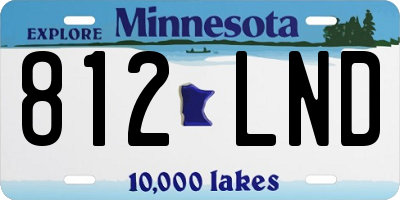 MN license plate 812LND