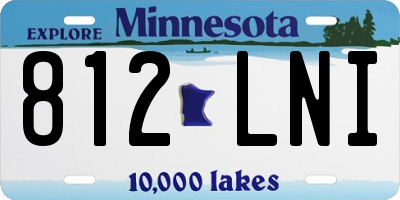 MN license plate 812LNI