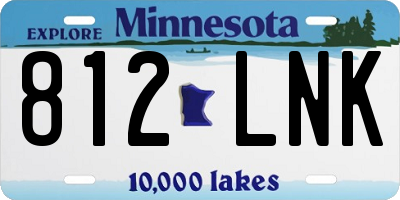 MN license plate 812LNK