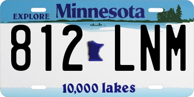 MN license plate 812LNM