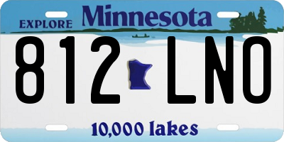 MN license plate 812LNO