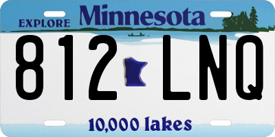 MN license plate 812LNQ