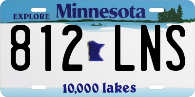 MN license plate 812LNS