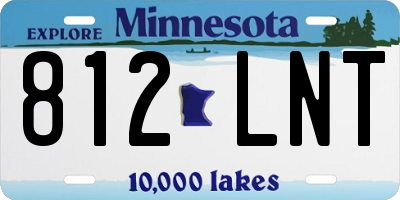 MN license plate 812LNT