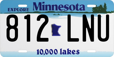 MN license plate 812LNU