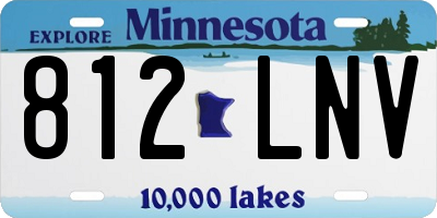 MN license plate 812LNV