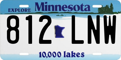 MN license plate 812LNW