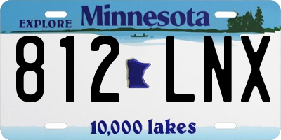 MN license plate 812LNX