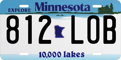 MN license plate 812LOB