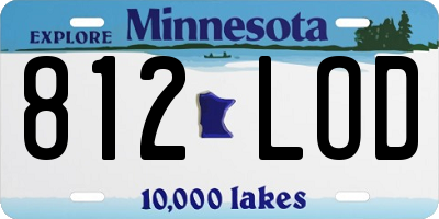 MN license plate 812LOD