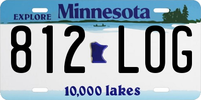 MN license plate 812LOG