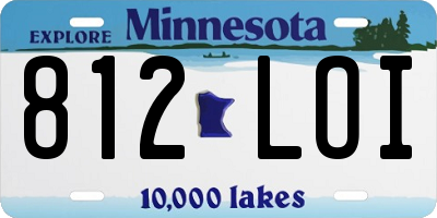 MN license plate 812LOI