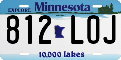 MN license plate 812LOJ