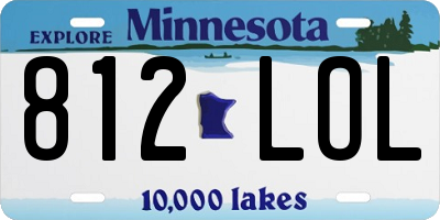 MN license plate 812LOL