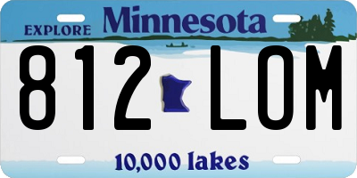 MN license plate 812LOM