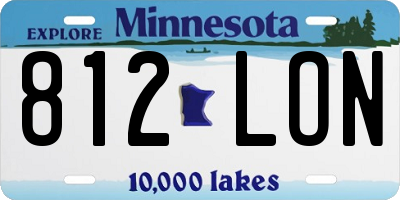 MN license plate 812LON