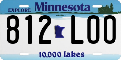 MN license plate 812LOO