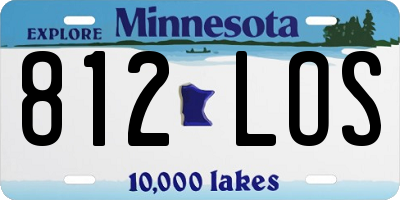 MN license plate 812LOS