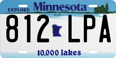 MN license plate 812LPA