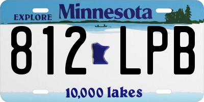 MN license plate 812LPB