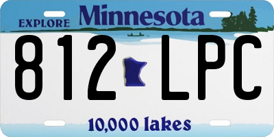 MN license plate 812LPC