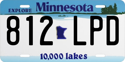 MN license plate 812LPD
