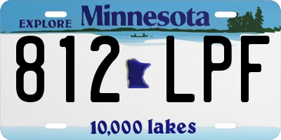 MN license plate 812LPF