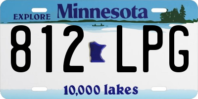 MN license plate 812LPG
