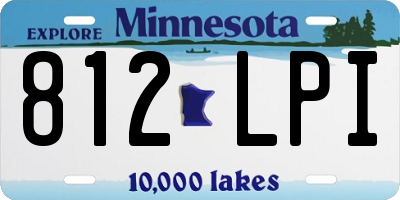 MN license plate 812LPI