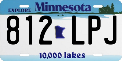 MN license plate 812LPJ
