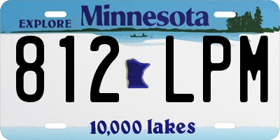 MN license plate 812LPM