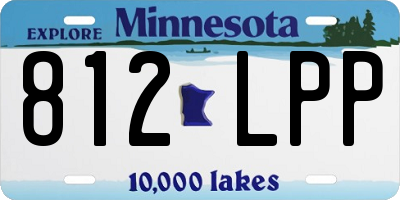 MN license plate 812LPP