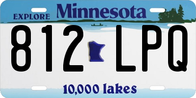 MN license plate 812LPQ