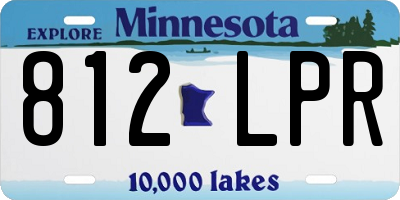 MN license plate 812LPR