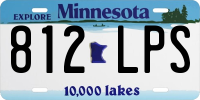 MN license plate 812LPS