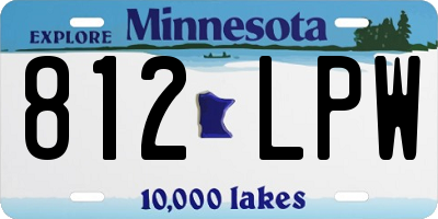 MN license plate 812LPW