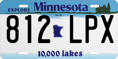 MN license plate 812LPX