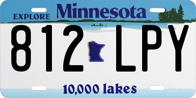 MN license plate 812LPY
