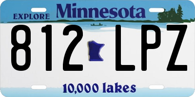 MN license plate 812LPZ